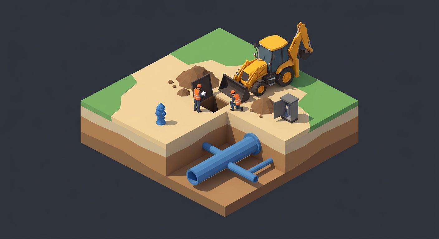 Underground pipe installation